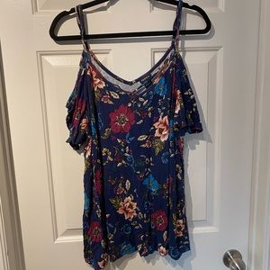 Torrid floral cold shoulder top